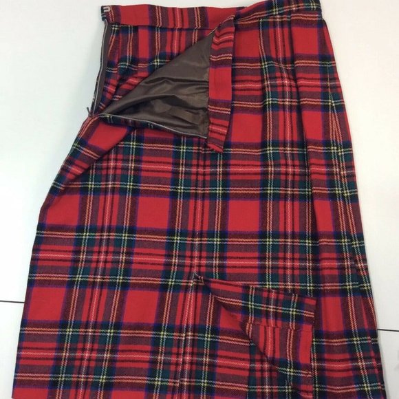 Vintage Moffat Scotland Red Tartan Plaid Pure Wool - Picture 2 of 6